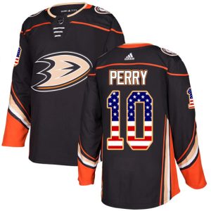 NHL Anaheim Ducks Trikot Corey Perry #10 Schwarz USA Flag Fashion